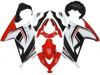 Red White and Black Gloss 2013-2018 Kawasaki Ninja 300 Motorcycle Fairings