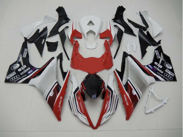 Red white and Black Style 2013-2016 Triumph Daytona 675 Motorcycle Fairings