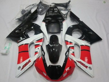 Red White Design 1998-2002 Yamaha R6 Motorcycle Fairings