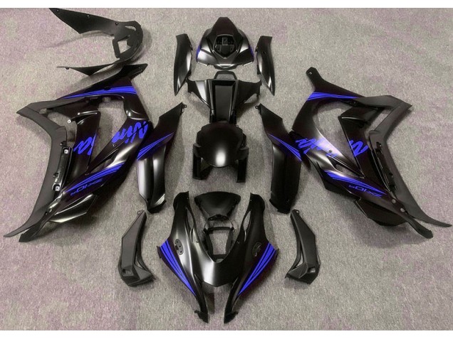 Satin Black & Blue 2016-2019 Kawasaki ZX10R Motorcycle Fairings