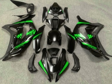 Satin Black & Green 2016-2019 Kawasaki ZX10R Motorcycle Fairings