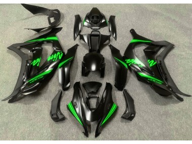 Satin Black & Green 2016-2019 Kawasaki ZX10R Motorcycle Fairings