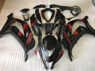 Satin Black & Red 2016-2019 Kawasaki ZX10R Motorcycle Fairings