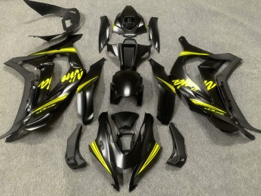 Satin Black & Yellow 2016-2019 Kawasaki ZX10R Motorcycle Fairings