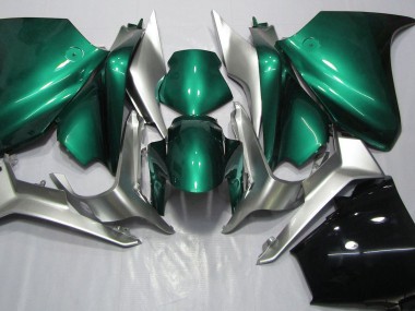 Seafoam Green and Silver 2010-2013 Honda VFR1200 Motorcycle Fairings