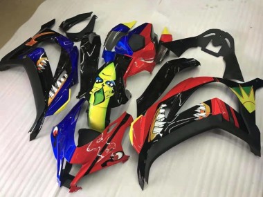 Share Red and Blue 2016-2019 Kawasaki ZX10R Motorcycle Fairings