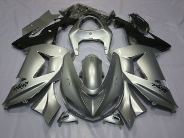 Silver 2003-2004 Kawasaki ZX6R Motorcycle Fairings