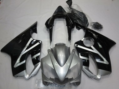 Silver and Black 2004-2007 Honda CBR600 F4i Motorcycle Fairings