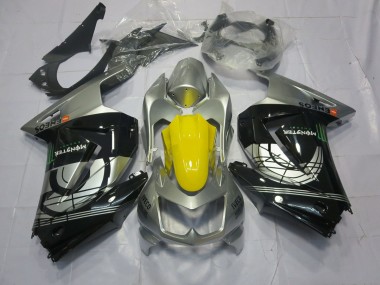 Silver and Black 2008-2013 Kawasaki Ninja 250 Motorcycle Fairings