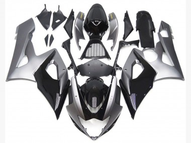 Silver and Black Gloss Style 2005-2006 Suzuki GSXR 1000 Motorcycle Fairings