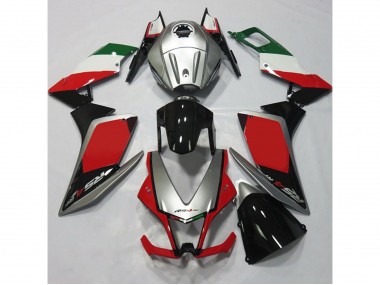 Silver and Red 2012-2015 Aprilia RS4 125 Motorcycle Fairings