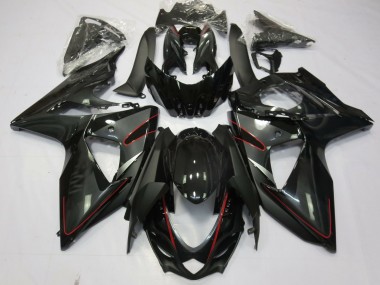 Silver Black and Red 2009-2016 Suzuki GSXR 1000 Motorcycle Fairings