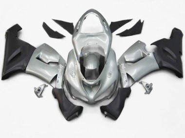 Silver Black Matte 2005-2006 Kawasaki ZX6R Motorcycle Fairings