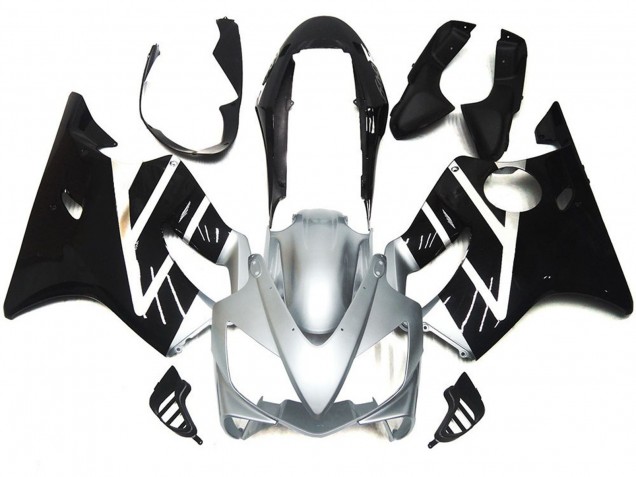 Silver Grey and Black Gloss 2004-2007 Honda CBR600 F4i Motorcycle Fairings