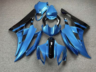 Sky Blue and Black 2006-2007 Yamaha R6 Motorcycle Fairings