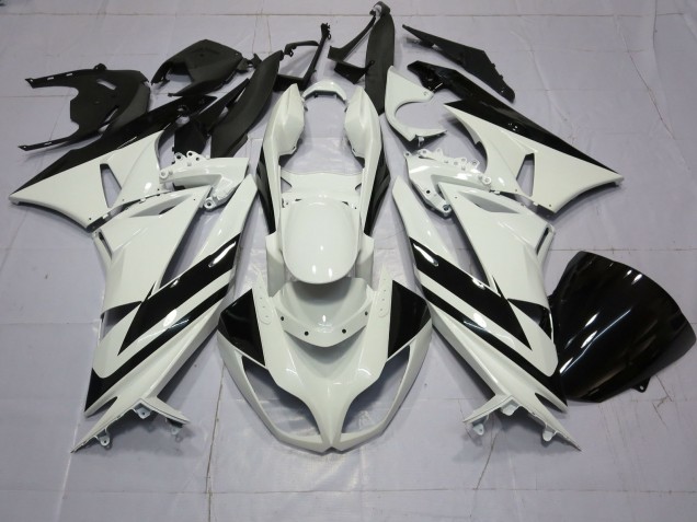 Special White Black 2009-2012 Kawasaki ZX6R Motorcycle Fairings