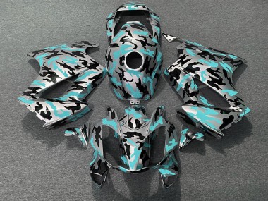 Teal Camo 2002-2012 Honda VFR800 Motorcycle Fairings