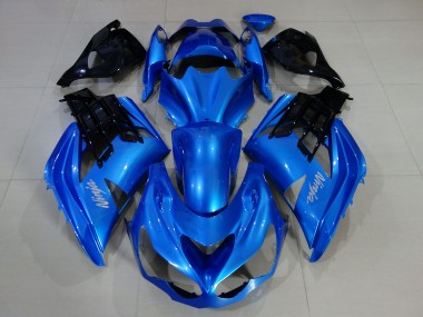 Vibrant Blue & Gloss Black 2012-2019 Kawasaki ZX14R Motorcycle Fairings