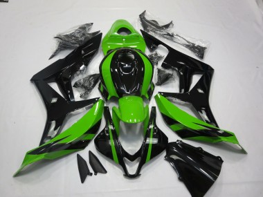 Vibrant Green and Black 2007-2008 Honda CBR600RR Motorcycle Fairings