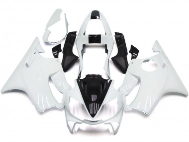 White and Black 2001-2003 Honda CBR600 F4i Motorcycle Fairings