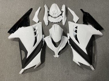 White and Black Sharp Gloss 2013-2018 Kawasaki Ninja 300 Motorcycle Fairings