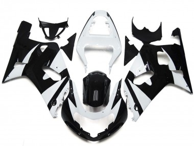 White and Black Style OEM 2001-2003 Suzuki GSXR 600-750 Motorcycle Fairings