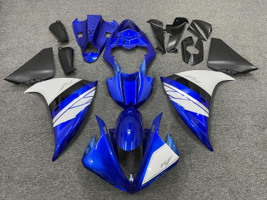 White and Blue Gloss with Black Lowers 2009-2012 Yamaha R1 Motorcycle Fairings