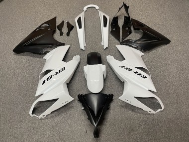 White Black Logo 2007-2011 Kawasaki Ninja 650R Motorcycle Fairings