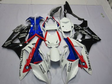 White Blue 2009-2016 BMW S1000RR Motorcycle Fairings