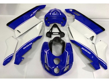 White Blue and Black 2003-2004 Ducati 749 999 Motorcycle Fairings