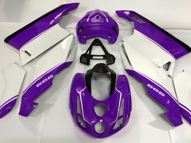 White Purple and Black 2003-2004 Ducati 749 999 Motorcycle Fairings