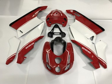 White Red and Black 2003-2004 Ducati 749 999 Motorcycle Fairings