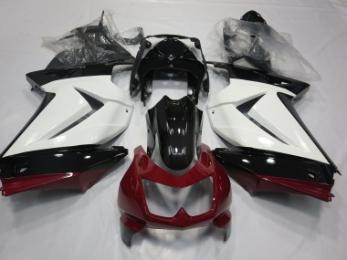 White Red and Black 2008-2013 Kawasaki Ninja 250 Motorcycle Fairings