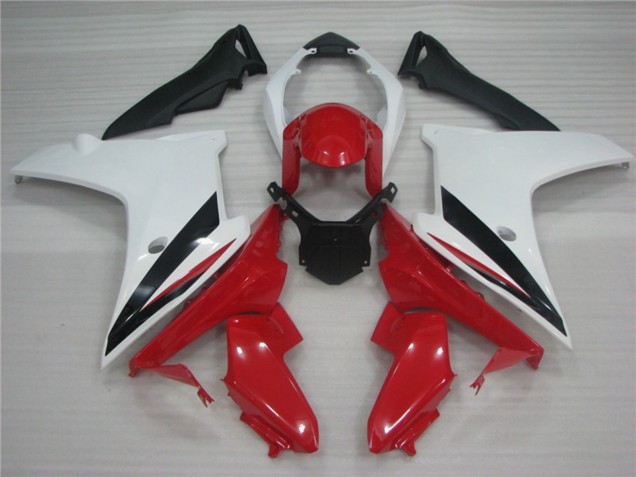 White Red and Black 2011-2012 Honda CBR600F Motorcycle Fairings