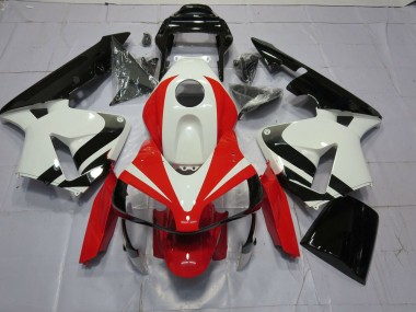 White Red and Black OEM 2003-2004 Honda CBR600RR Motorcycle Fairings