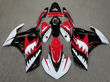 White Shark & Red 2015-2018 Yamaha R3 Motorcycle Fairings