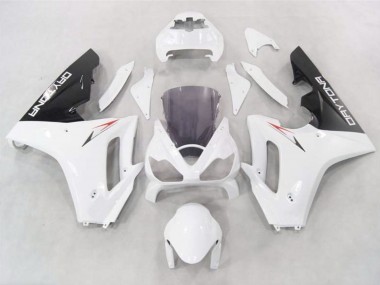 White w Black lowers 2006-2008 Triumph Daytona 675 Motorcycle Fairings