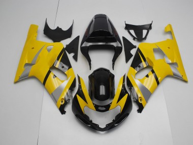 Yellow and Black 2001-2003 Suzuki GSXR 600-750 Motorcycle Fairings