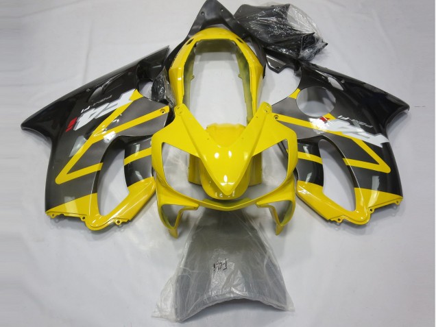 Yellow and Silver 2004-2007 Honda CBR600 F4i Motorcycle Fairings