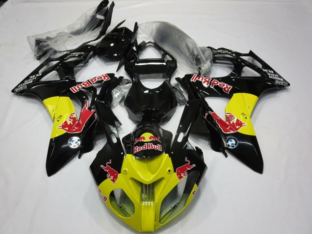 Yellow Black Red Bull 2009-2018 BMW S1000RR Motorcycle Fairings