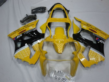 Yellow Elf 2000-2002 Kawasaki ZX6R Motorcycle Fairings